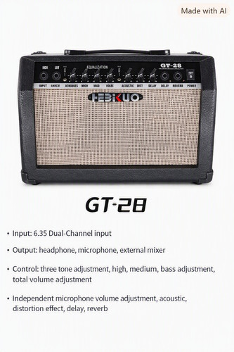 28w guitar amplifier with - 28w,
